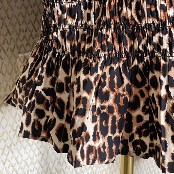 NWOT Rails Tabi Top in 'Nala' Leaopard Print Cotton Blend Smocked Body Size XXL - Picture 7 of 13